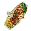 CHICKEN CHARCOAL HALF