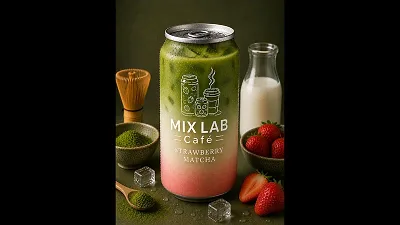 Iced Strawberry Matcha 500ml