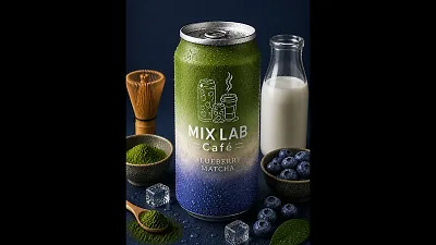 Iced Blueberry Matcha 500ml