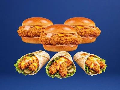 Classic chicken burger & chicken wrap combo