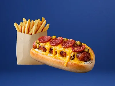 Cheddar Melt Hot Dog