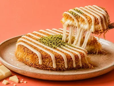 Kunafa Cheese with White Chocolate
