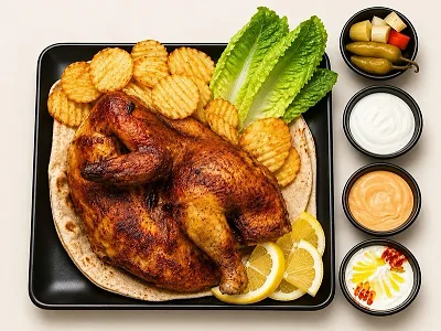 Half Grilled Machine Chicken