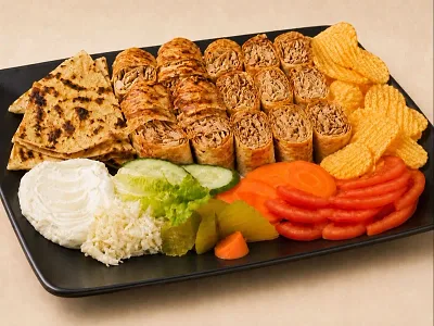 Double Arabic Chicken Shawarma Platter